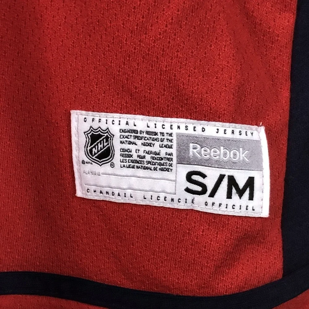 Reebok Premier NHL Washington Capitals Backstrom #19 Hockey Jersey Youth S/M Red